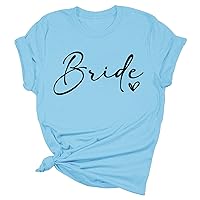 Cropped Tank Tops for Women Women's T Shirt Team Bride T Shirt Bride Shirts Bridesmaid Single Party T Shirts W