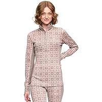 Kari Traa Rose Half Zip Women's Base Layer Top - 100% Merino Wool Fitted Long Sleeve Knit Thermal Shirt