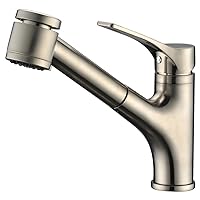 Dawn AB50 3709BN Single-Lever Pull-Out Spray Kitchen Faucet, Brushed Nickel