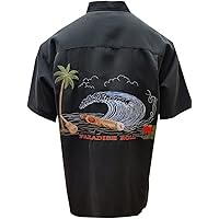 Bamboo Cay Men's Paradise Roll Embroidered Camp Shirt