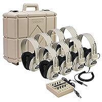 Califone International 1218AVP01 8-Position Listening Center with Carrying Case (Pack of 9)