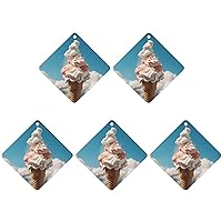 Car Air Fresheners 6 Pcs Hanging Air Freshener for Car Cloudy Ice Cream Aromatherapy Tablets Hanging Fragrance Scented Card for Car Rearview Mirror Accessories Scented Fresheners for Bedroom Bathroom