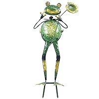 Frog Solar Light Waterproof Metal Frog Stake Lovely Frog Garden Ornaments Outdoor Garden Stake Frog with Solar Light for Yard Lawn, Backyard, Patio, Pathway Style3