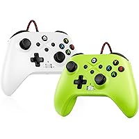 Gamrombo 2 Pack PC Wired Controller for Windows 10/11 PC Gaming Controller with Audio Jack & Volume Button/Turbo/Macro/Motion Control & Dual Shock