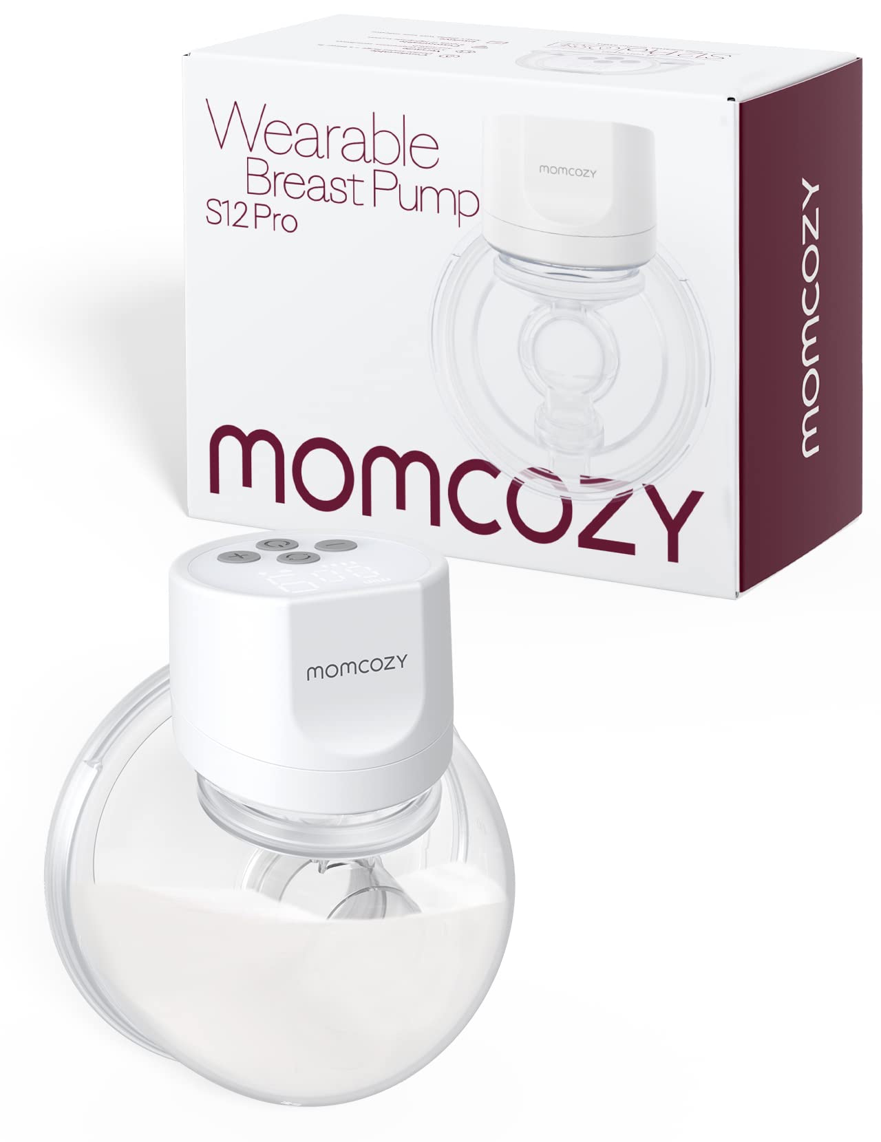 Momcozy S12 Pro Hands-Free Breast Pump Wearable, Double Wireless Pump with  Comfortable Double-Sealed Flange, 3 Modes & 9 Levels Electric Pump  Portable, Smart Display, 24mm