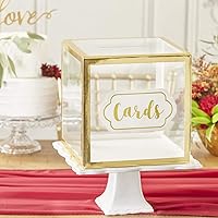Kate Aspen Gold Frame Collapsible Acrylic Money Gift Card Box, One Size