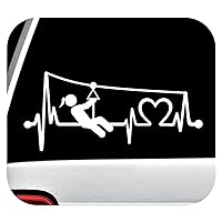 Zipline Girl Heartbeat Lifeline Decal Sticker