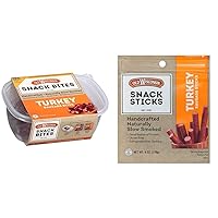 Old Wisconsin Turkey Sausage Snack Bites and Snack Sticks Bundle (16 oz + 6 oz)
