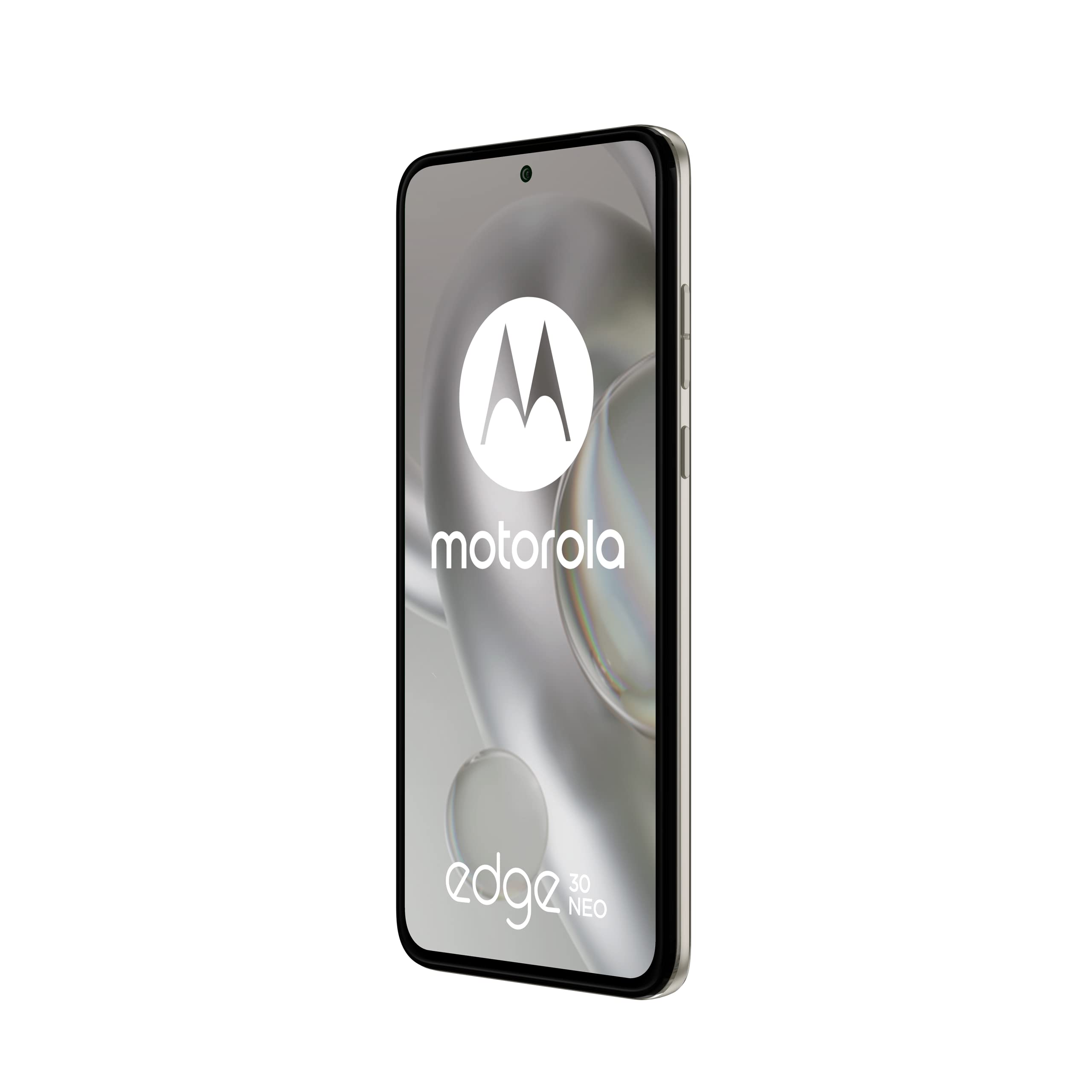 Motorola Edge 30 Neo Dual-Sim 128GB ROM + 8GB RAM (GSM only | No CDMA) Factory Unlocked 5G Smartphone (Ice Palace) - International Version