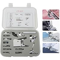 Universal 15 Piece Sewing Machine Presser Walking Feet Kit - OEM Suitable for Babylock Janome Brother New Home Singer Kenmore Simplicity Toyota Necchi