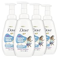 Dove Foaming Body Wash For Kids Cotton Candy Hypoallergenic Skin Care, 13.5 Fl Oz, Pack of 4