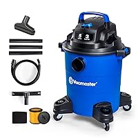 Vacmaster 3 Peak HP 5 Gallon Shop Vacuum Powerful Suction Wet Dry Vacuum Cleaner with Blower Function 1-1/4 inch Hose 10ft Power Cord