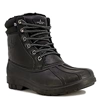 NAUTICA Mens Duck Boots Waterproof Shell Insulated Snow & Rain Boot -Lace-Up Winter Shoe- Channing (Wide/Medium Width)