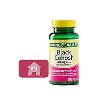 Spring Valley Black Cohosh - Menopause Support 40 mg, 100 Count + STS Sticker.