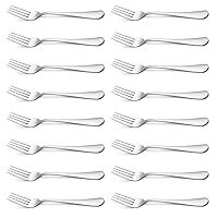Briout Forks Silverware, Set of 16 Dinner Forks, 8 Inches Premium Food Grade Stainless Steel Forks for Home Kitchen Party Restaurant, Mirror Polished Dishwasher Safe