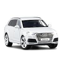 Scale Model Cars 1:32 Scale Car Model for Audi Q7 Pull Back Sound and Light Alloy Diecast Simulation Car Toy Car Kid Toy Toy Car Model (Color : White)