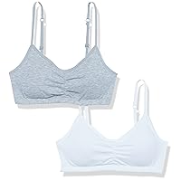 Fruit of the Loom Girls' Bra with Removable Cookies, 2-Pack