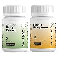 Balance Breens Hemp Extract Capsules 30,000 mg per Bottle- Natural Dietary Supplement Supports Brain Functions, Rich in Omega 3-6-9 Fatty Acids - 60 Capsules and Citrus Bergamot 500mg - Vegan Capsules
