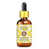 Deve Herbes Pure Bay Essential Oil (Pimenta racemosa) with Glass Dropper Steam Distilled 50ml (1.69 oz)