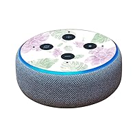 MightySkins Glossy Glitter Skin for Amazon Echo Dot (3rd Gen) - Water Color Flowers | Protective, Durable High-Gloss Glitter Finish | Easy to Apply, Remove, and Change Styles | Made in The USA