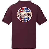 Shelby Racing Textured Polo Shirt Front and Back