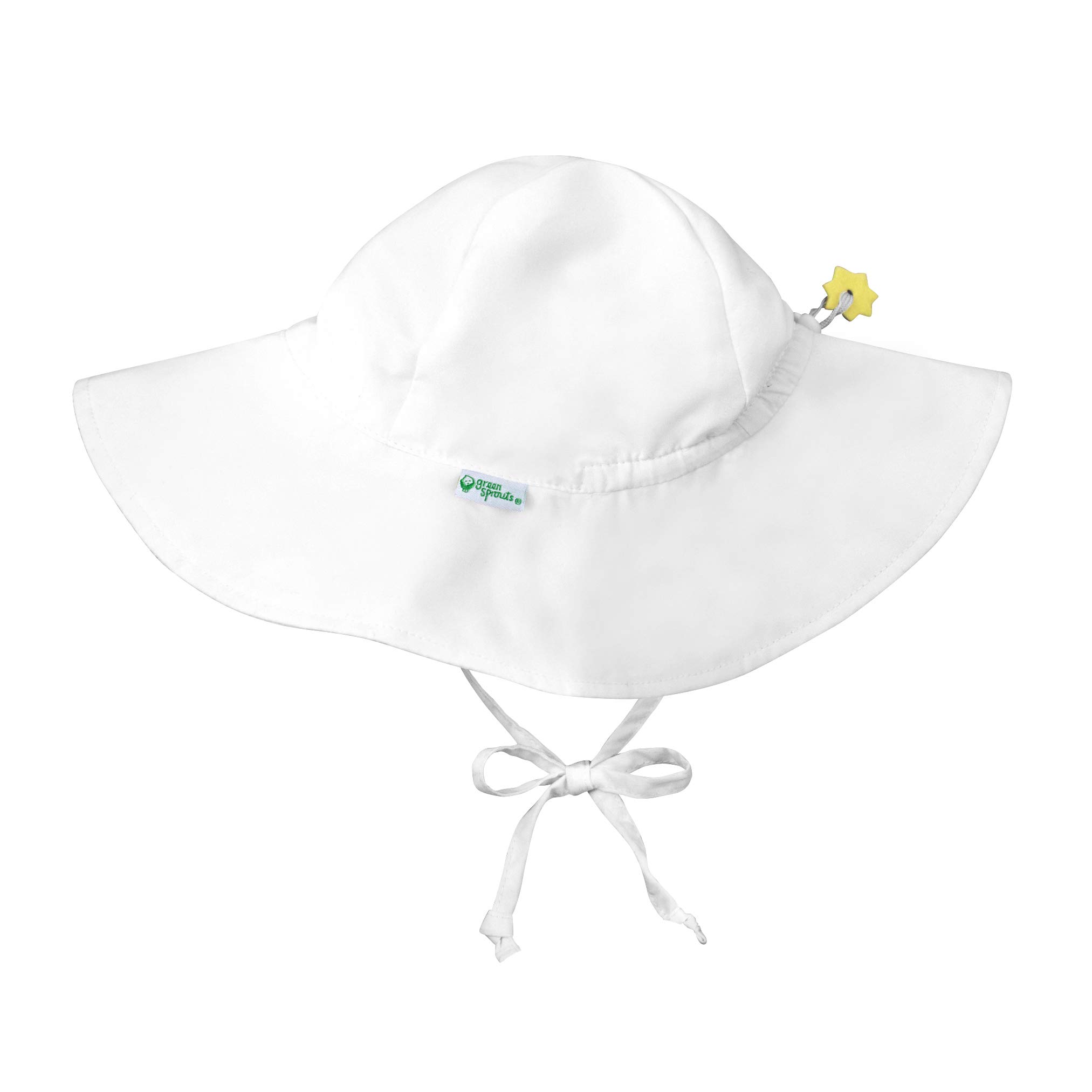 i play. Baby Brim Sun Protection Hat, White, 0-6 Months