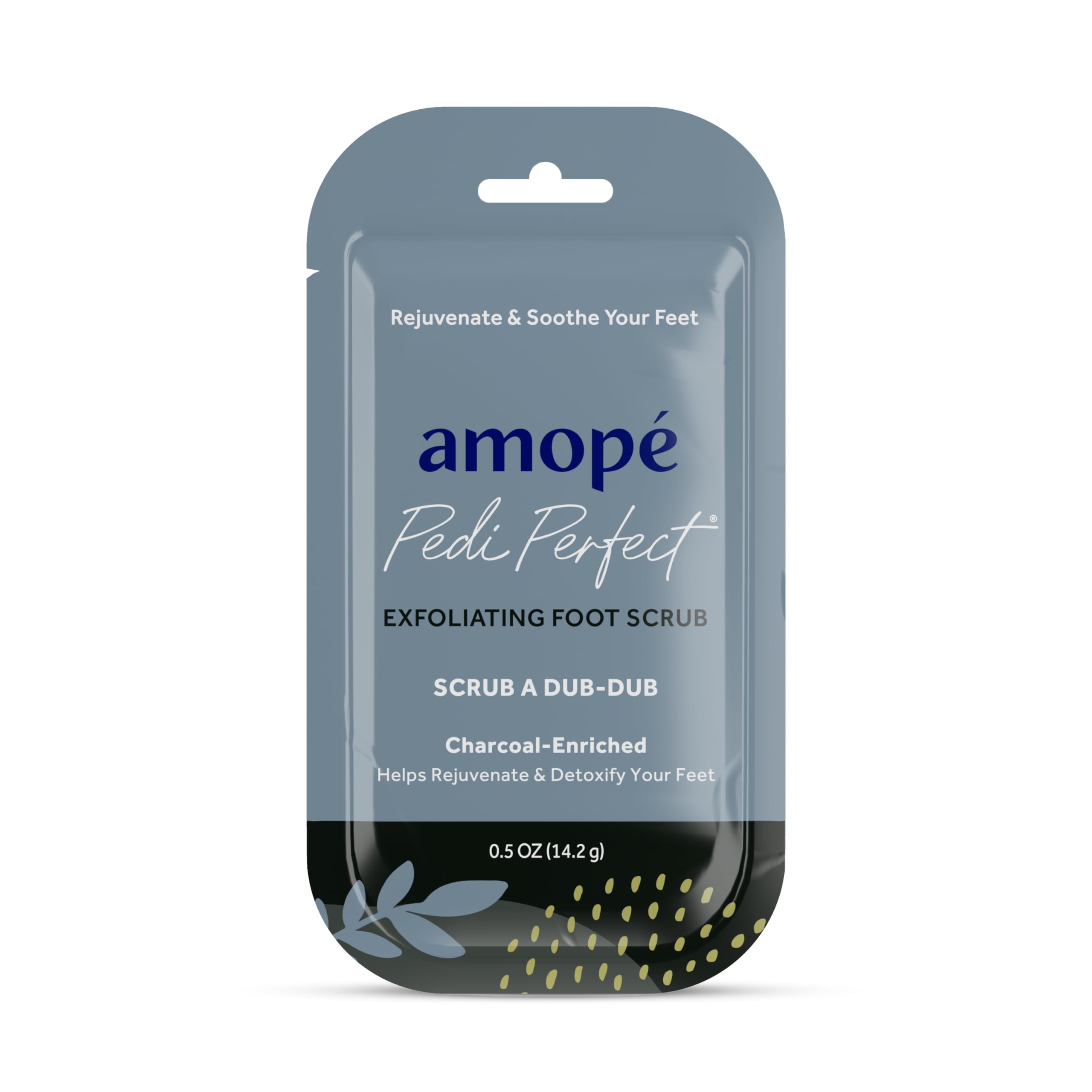 Amopé Pampering Kit - Contains Charcoal Foot Scrub, Tea Tree Foot Scrub, Epsom Salt Foot Scrub, Invigorating Foot Soak, Tired Leg & Foot Rejuvenator, Foot & Leg Scrubber and Luxury Storage Bag