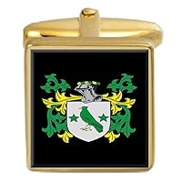O'Reilly Ireland Family Crest Surname Coat Of Arms Gold Cufflinks Engraved Box