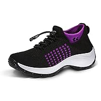 Orthopedic Sneakers Breathable Women Walking Shoes Slip on Trainers Women's Comfortable Casual Ladies Athletic Shoe Thick Bottom