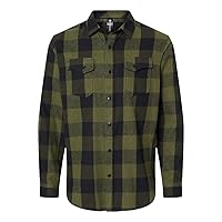 Burnside - Snap Front Long Sleeve Plaid Flannel Shirt - 8219