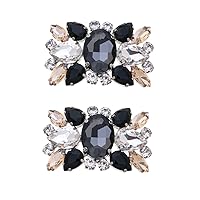 Ruihfas 2Pcs Fashion Womens Crystal Rhinestone Shoe Clips Decorations for Wedding Party Prom
