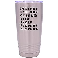 Rogue River Tactical Funny Military Acronym 20 Oz.Travel Tumbler Mug Cup w/Lid Vacuum Insulated Hot or Cold Military Veteran Gift