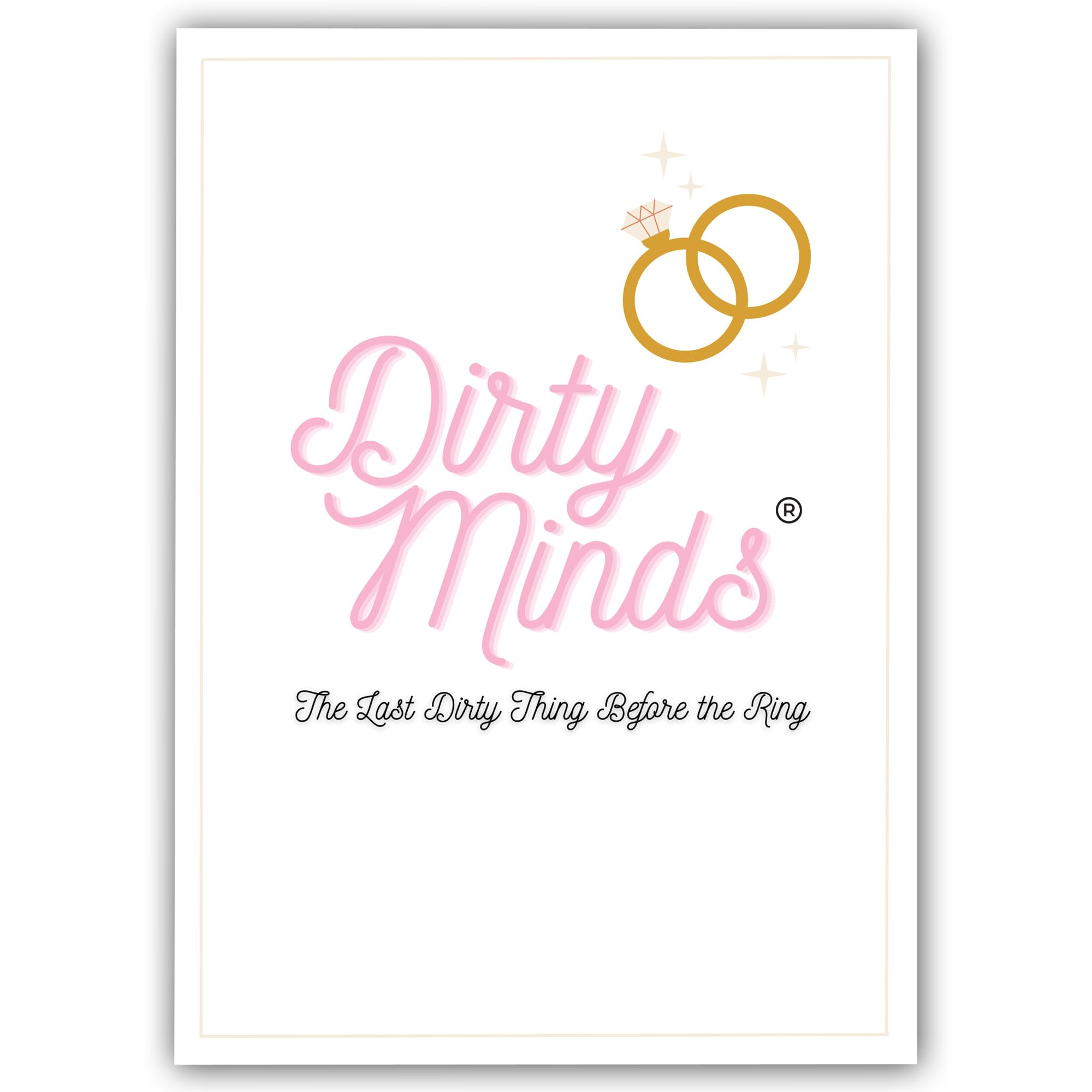 TDC Games Dirty Minds Bridal Shower Games for Adults, Bachelorette Party Games Quiz with Naughty Clues for 25 Guests, Adult Games for Game Night, Couples Games for Adults, Funny Wedding Shower Games