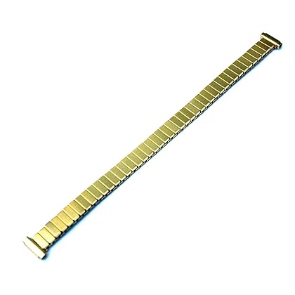Timex Ultra-Flex Expansion Stretch Watchband Gold Tone fits 8mm to 11mm