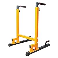 BalanceFrom Steel Frame Multi-Functional Home Gym Exercise Fitness Dip Stand Station with Adjustable Height, 500 Pound Capacity, Multiple Colors