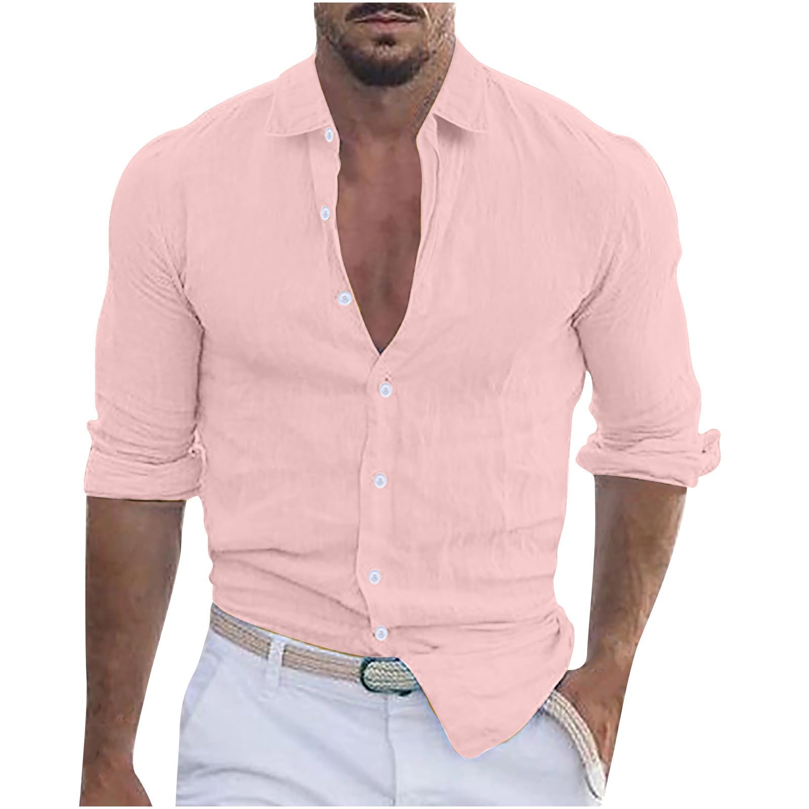 T Shirt Dress Linen Shirts for Men Plus Size Blouses for Men Dressy Casual  Y2k Clothes Men Pink Mens Tank Tops Loose Fit Cotton Strapless Tops Plus  Size Men at  Men's