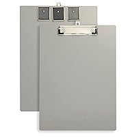 Officemate Aluminum Magnetic Clipboard with Low Profile Clip, Silver (83217)