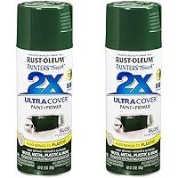 249111 Painter's Touch 2X Ultra Cover Spray Paint, 12 oz, Gloss Hunter Green (Pack of 2)