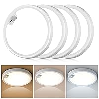 4PACK Flush Mount Ceiling Light Fixture Wired, Motion Sensor Ceiling Light 18W/1600LM, Motion Sensor Light Indoor for Stair Closet Porch Hallway Laundry, Time Dimmable Ceiling Lights 3000k/4000k/6000k