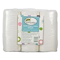 OsoCozy Flushable Diaper Liners 3 Pack - Makes Cloth Diapering Laundering Easier - Super Soft and Gentle on Baby’s Skin -100 Sheets per roll -3 Rolls.