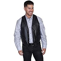 Scully Men's Whipstitch Lamb Leather Vest