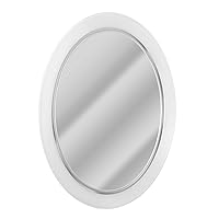 Head West Oval Frosted Edged Beveled Accent Wall Vanity Mirror - 23 x 29