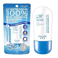 UV Water Serum 100% Non-Chemical Sunscreen SPF 50+ PA ++++ Anti-Aging, Non-greasy, For Daily Use, Size 40g (Pack Of 1)