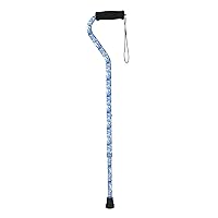 Drive Medical Mobility Aid Adjustable Walking Cane with Foam Grip Offset Handle, Swirl