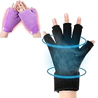 Microwavable Heated Mittens for Hand Pain Relief, Moist Heat Therapy Finger Arthritis Hand Warmers Gloves Luguiic Finger Arthritis Compression Ice Glove for Women and Men