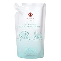 MyKirei by KAO Paw Print Foam Hand Wash Soap 1X Refill, Nourishing, Paraben Free, Cruelty Free and Vegan Friendly, Sustainable Bottle, 6.8 FL OZ