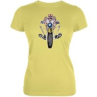 Grateful Dead - Womens Psycle Sam Juniors T-Shirt Medium Yellow