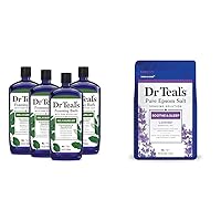 Dr Teal's Foaming Bath with Pure Epsom Salt, Relax & Relief & Epsom Salt Soaking Solution, Soothe & Sleep, Lavender, 3lbs (Packaging May Vary)