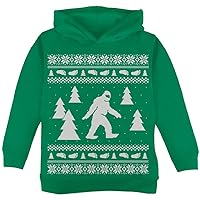 Old Glory Sasquatch Ugly Christmas Sweater Green Toddler Hoodie