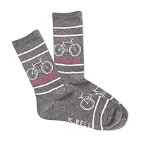 K. Bell Women's Fun Sports & Outdoors Crew Socks-1 Pairs-Cool & Cute Casual Novelty Gifts